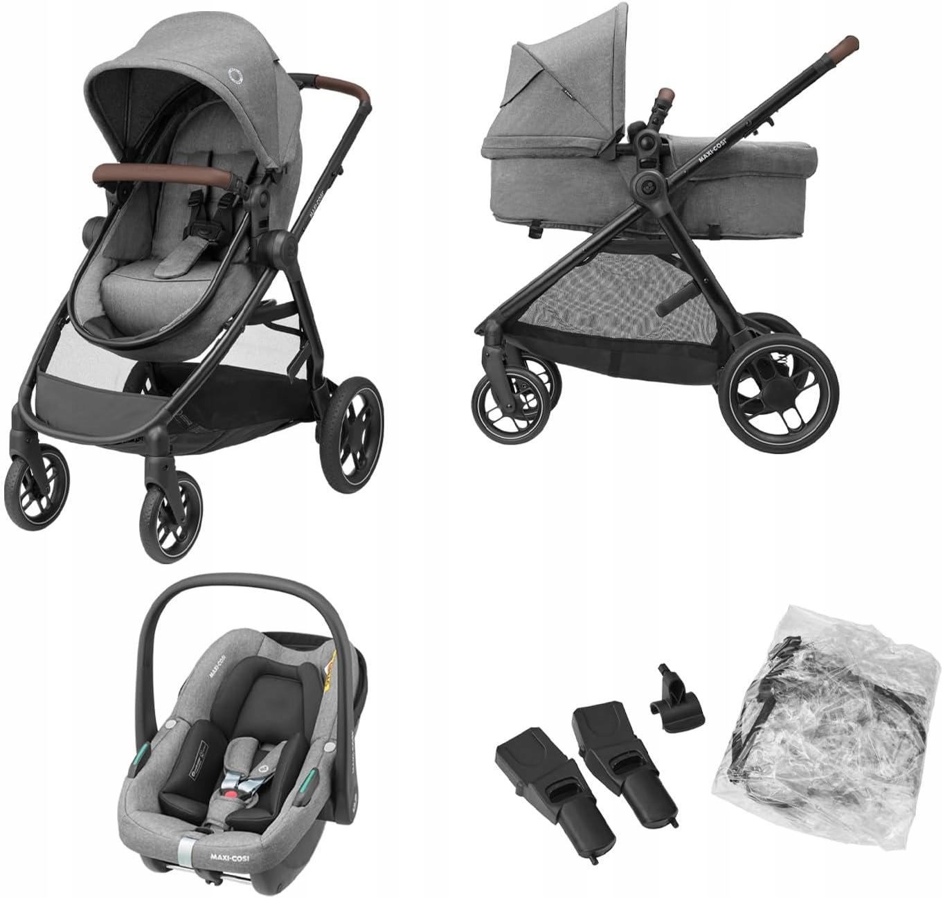 Outlet Maxi Cosi Zelia S 3w1 wózek spacerowy gondola używany