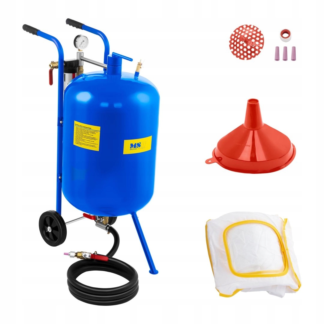 Mobilna piaskarka maszyna do piaskowania syfonowa na kółkach 79 L MSW Marka MSW