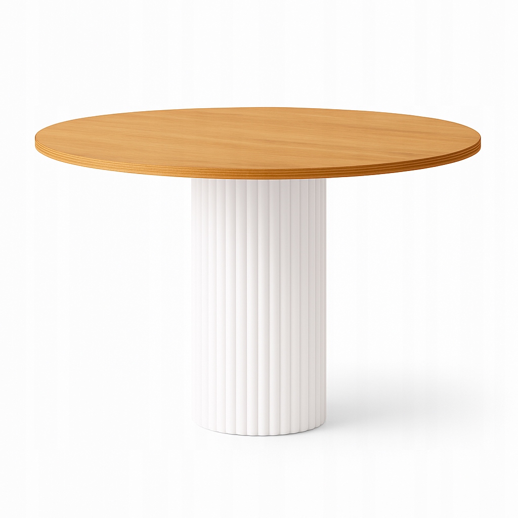 Moderní stůl do obývacího pokoje, kulatý stůl Hikora 100 cm, glamour stůl