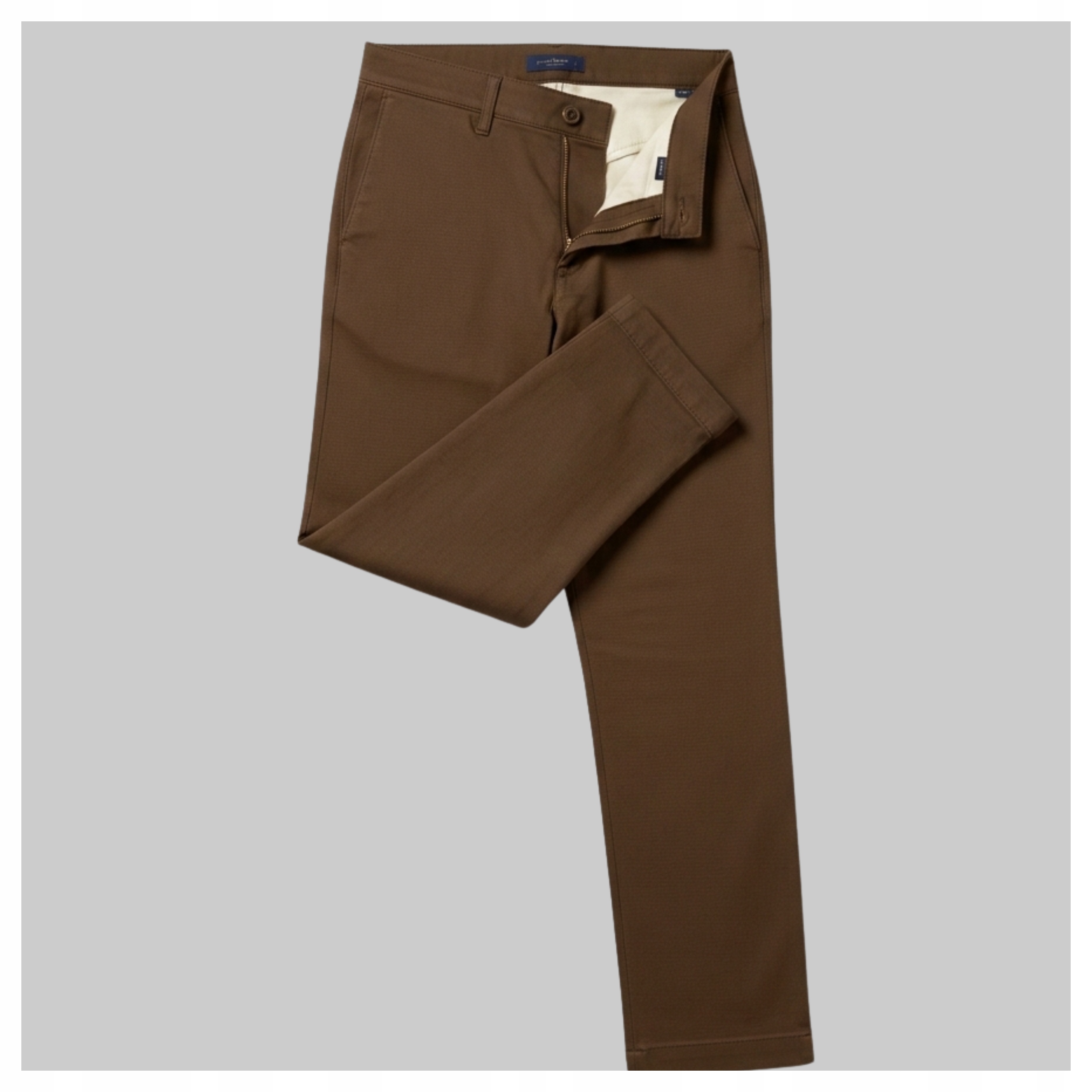 Spodnie męskie brąz Duży Rozmiar niezwężane wizytowe W38 L32