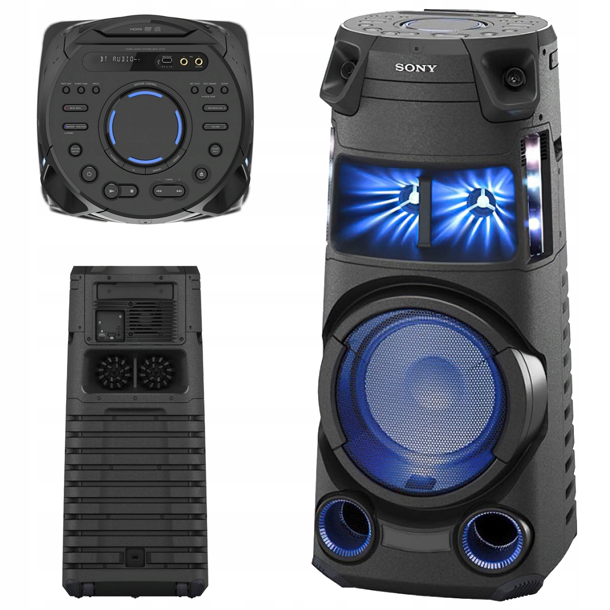Přenosný Reproduktor Věžová Sony MHC-V43D Karaoke Bluetooth Usb DVD Party Led
