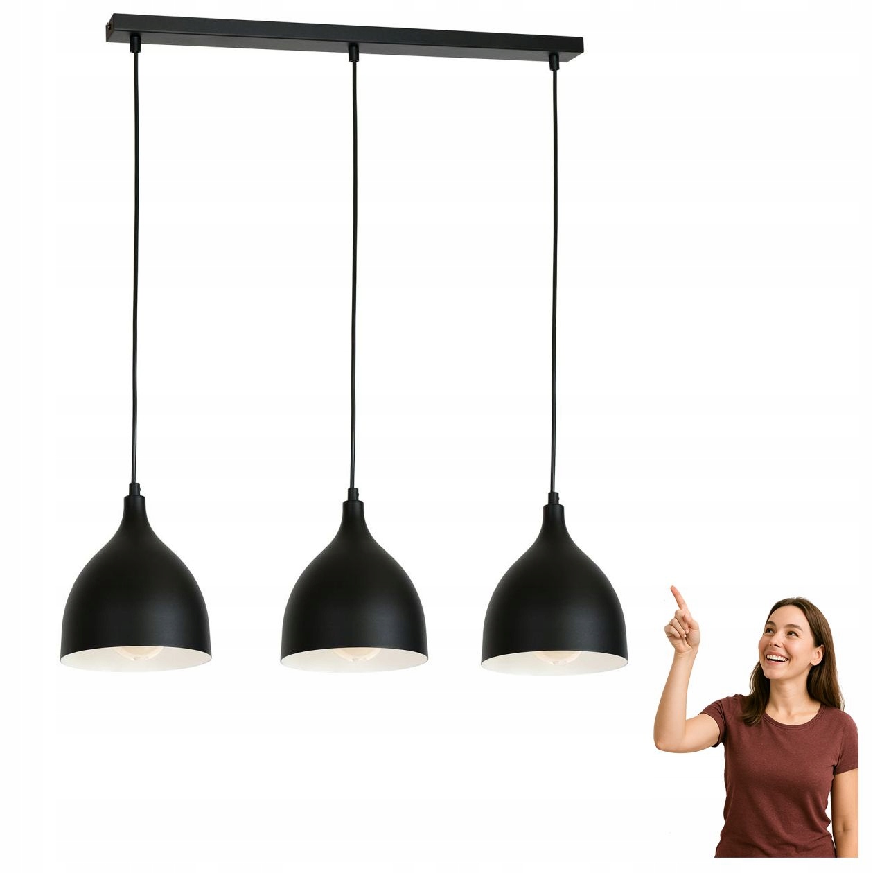 Trojitá závesná lampa na lište Noak Classic 6223 Luminex