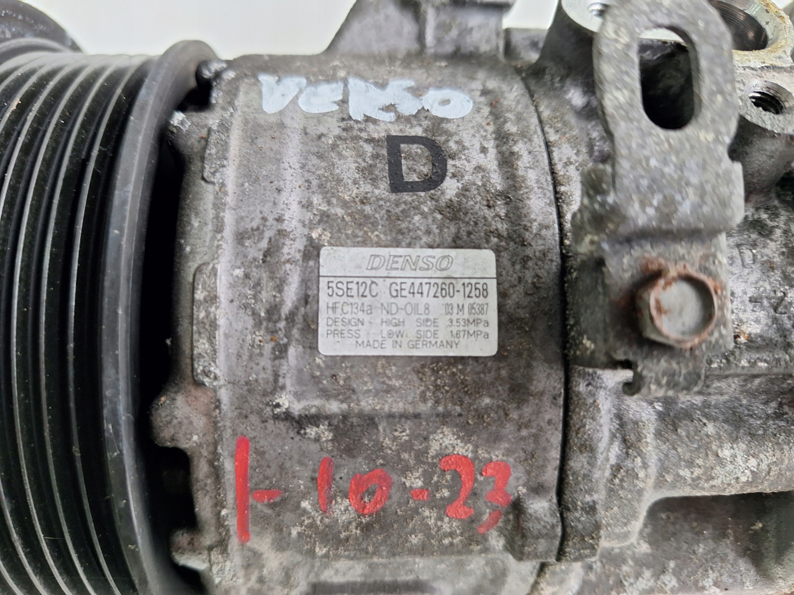 TOYOTA VERSO 09-14 compressor AC 447260-1258