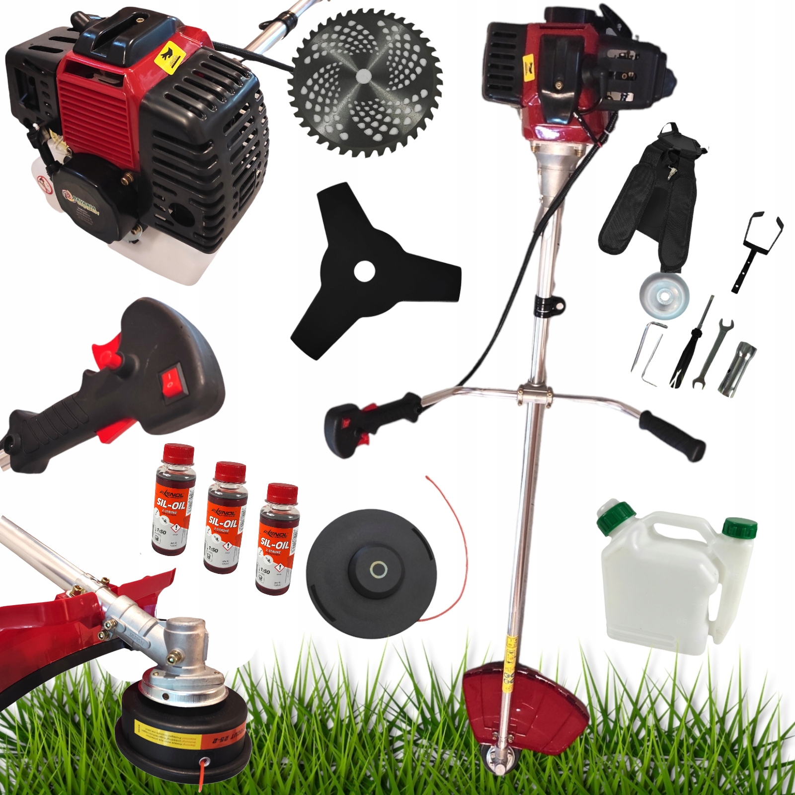 Kosa spalinowa podkaszarka spalinowa XXL Zestaw 6,1 Km 3x olej