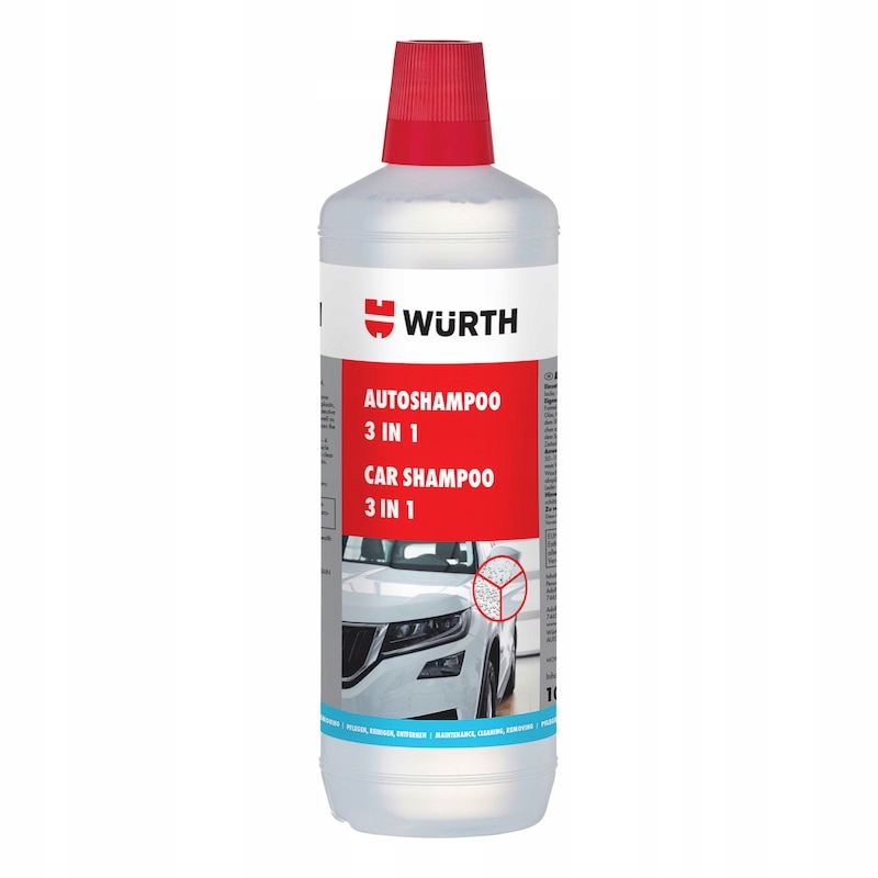 Wurth Szampon Samochodowy 3W1 1L Rękawice