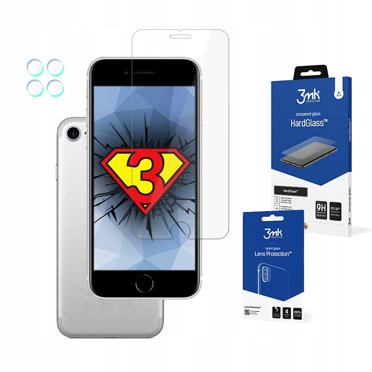

Szkło 3mk na ekran i aparat iPhone Se 2020/SE 2022