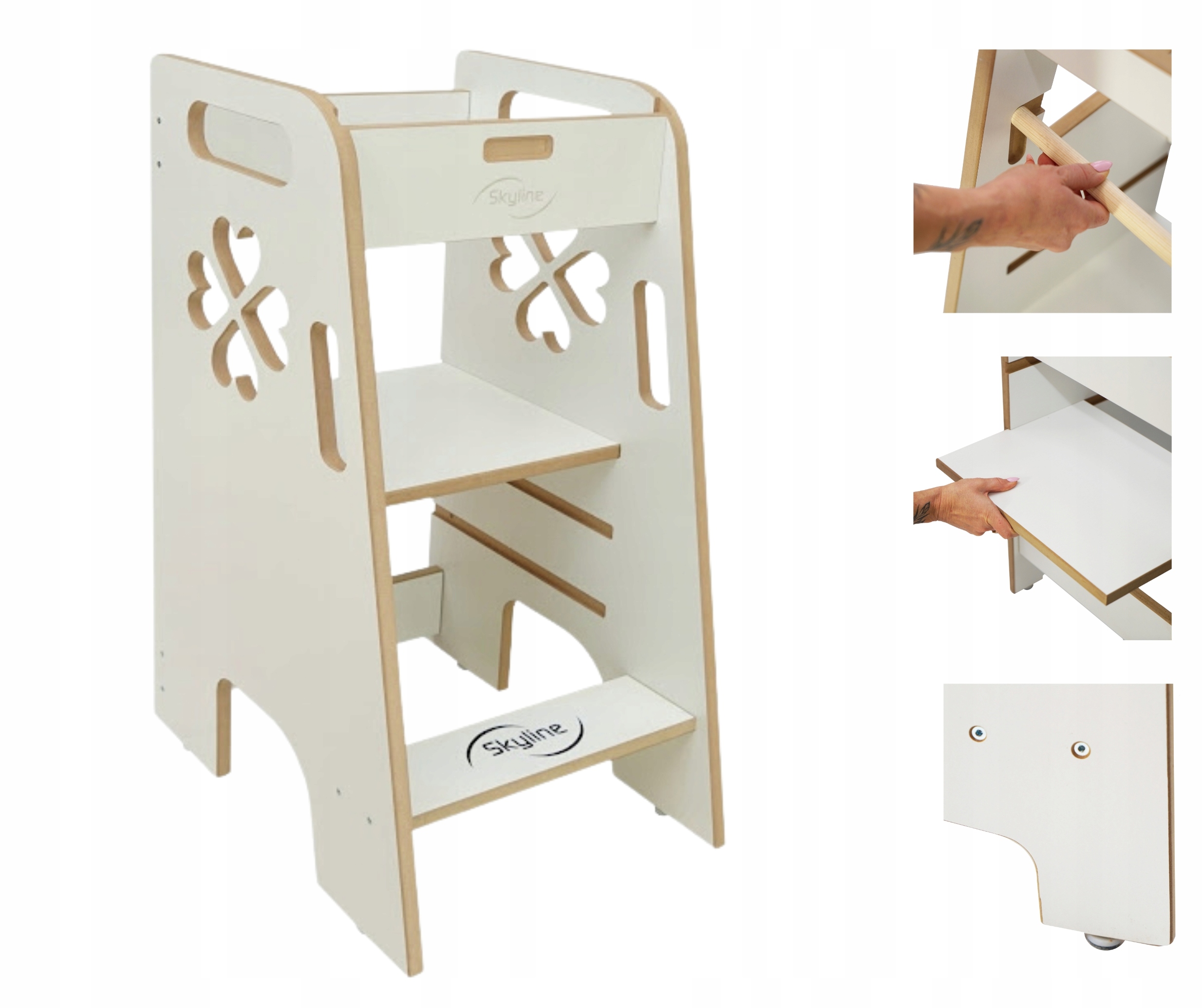 Kitchen Helper biely Kuchynský pomocník 86 cm Mdf podesta Darček pre dieťa