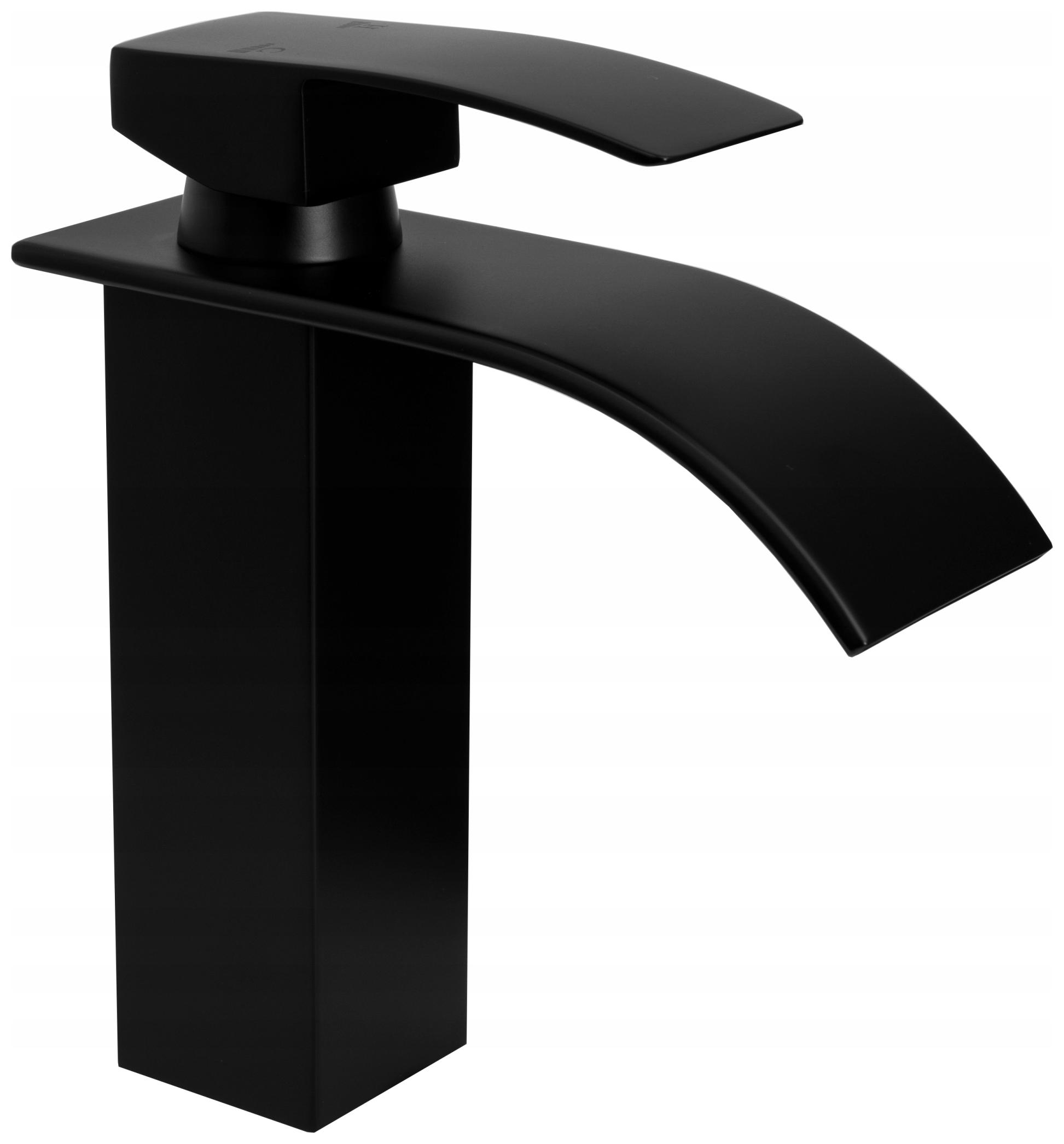 Elva Čierna Umyvadlová Batéria Vodopád Kaskáda