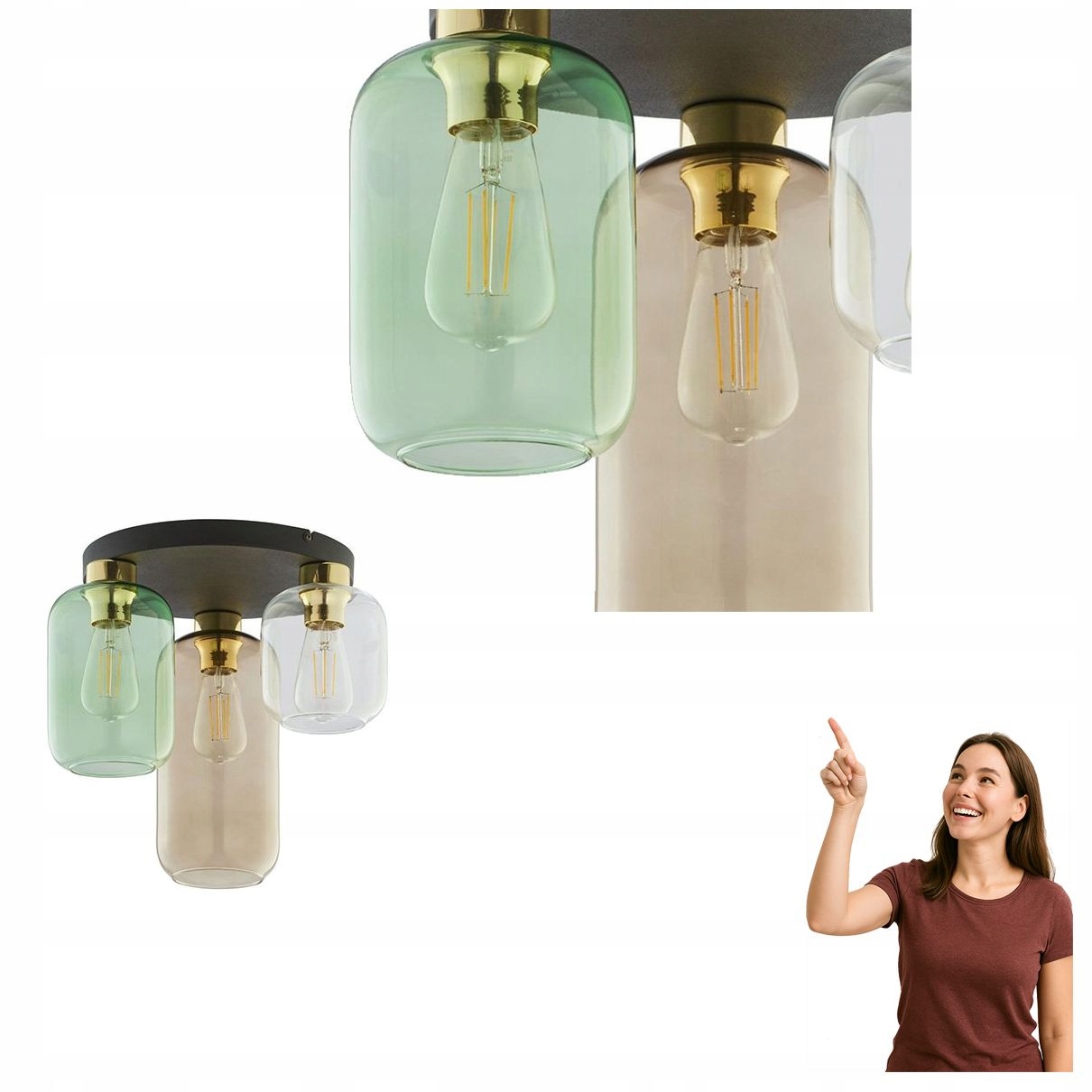 Stropná lampa Marco Green 3318 Tk Lighting