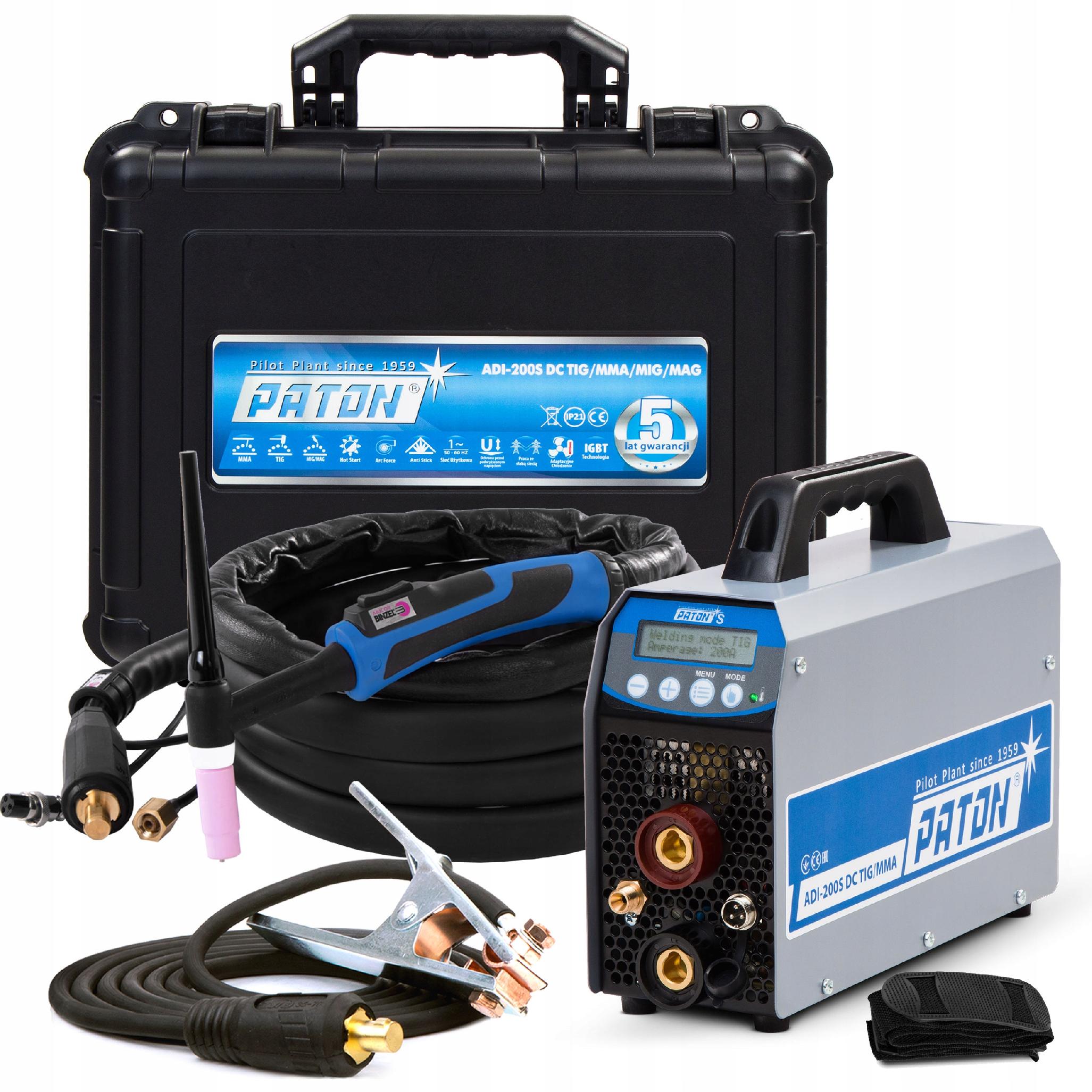 Invertorová Svářečka Paton Adi 200 Standard Mig Mma Tig 200A 230V Puls Igbt