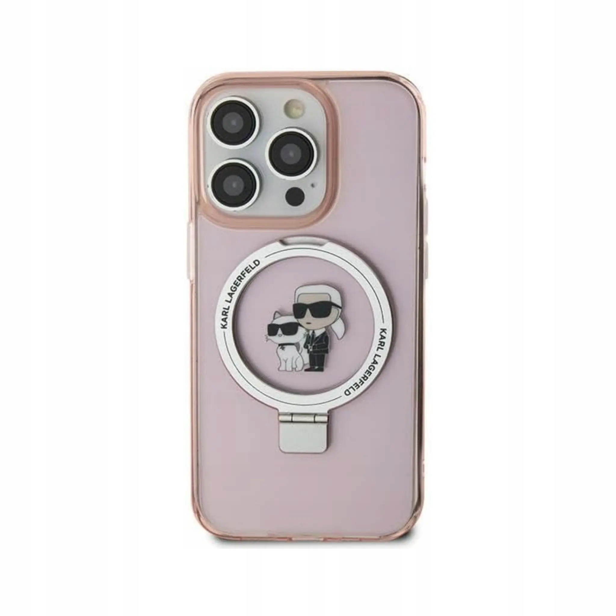 Karl Lagerfeld Karl &amp; Choupette MagSafe Case, różowy iPhone 15