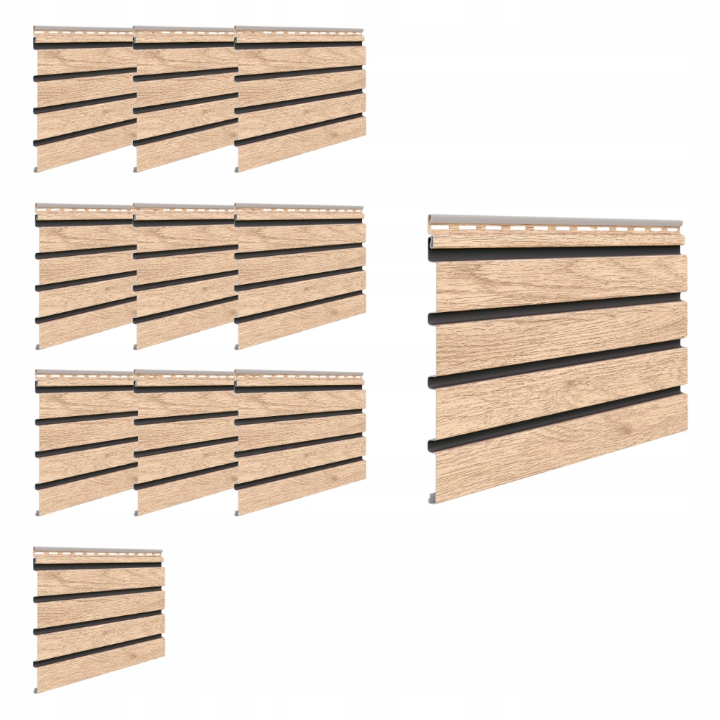 Vnější fasádní lamely 295 x 28,3 cm Lamel Vilo Fronto 10 ks