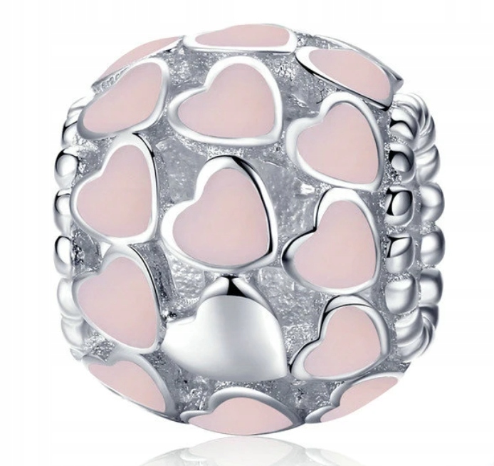 

Charms Różowe Serduszka do Pandora Yes srebro 925