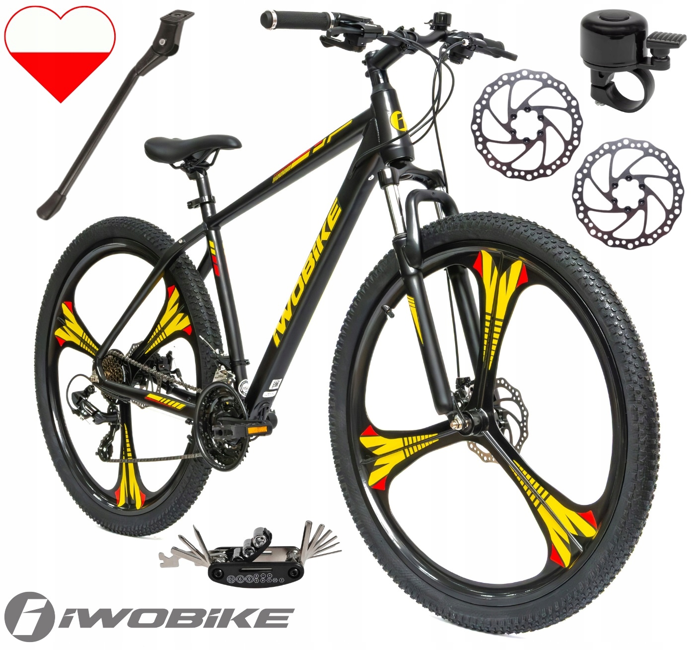Rower Męski Górski 29 Mtb Aluminium Amory Felgi Shimano Iwobike 2025 Stopka