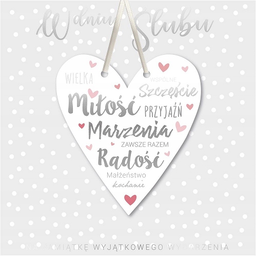 Kartka na ślub z życzeniami romantyczna Duża pięknie zdobiona cudna KPE145