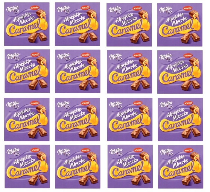 Levně 16 x 350 g Milka Alpské mléko s karamelovou příchutí Karton