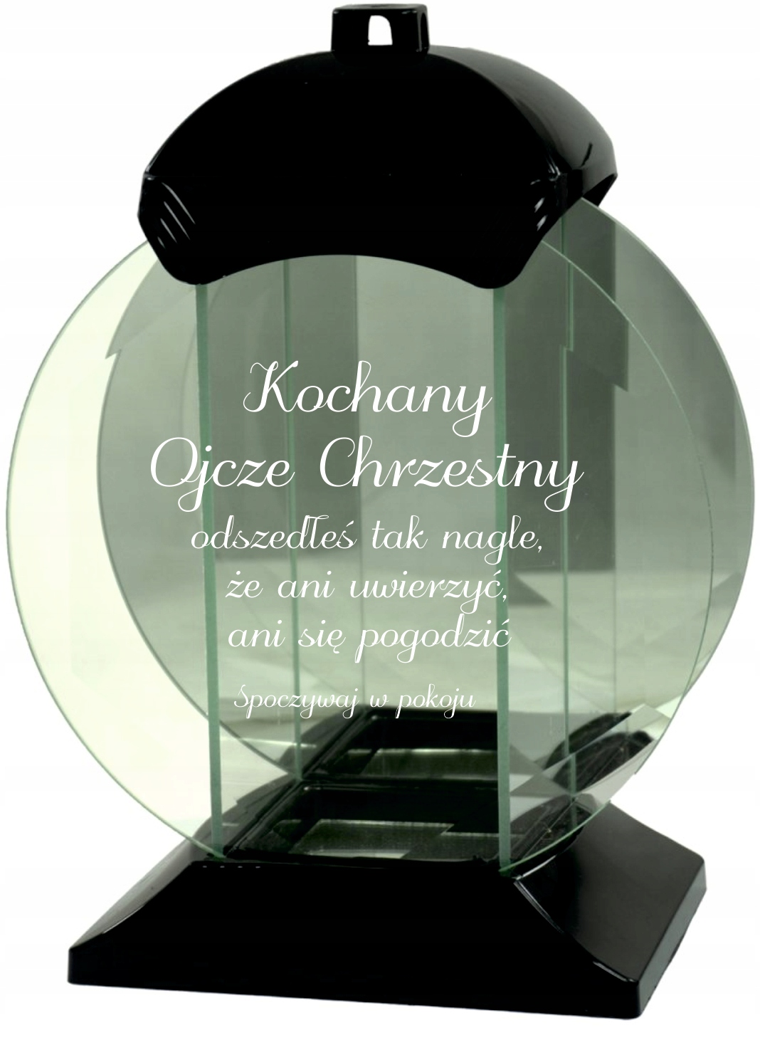 Hřbitovní Svíčka Skleněná rytina Milovaný Kmotr