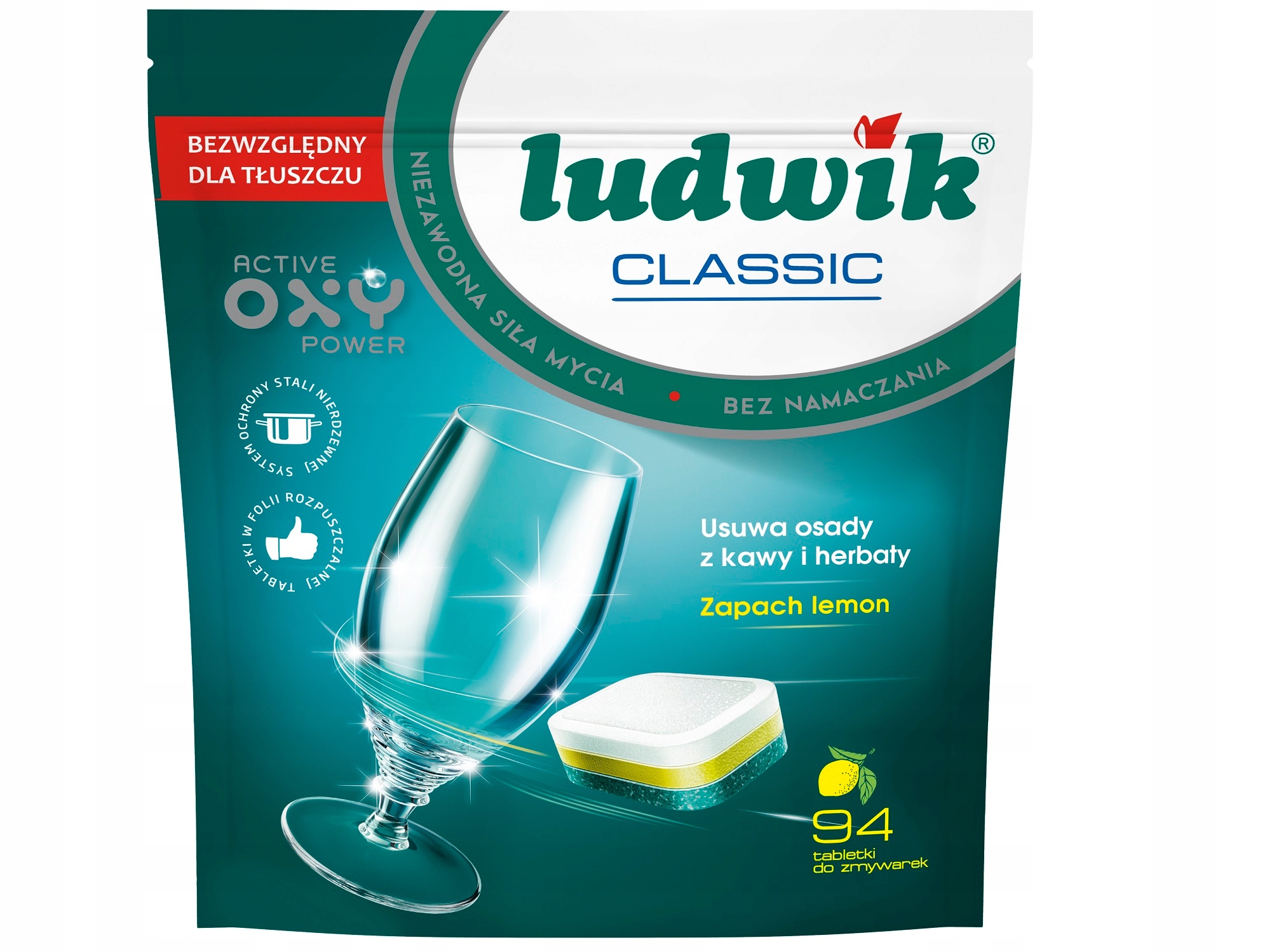 Levně Ludwik Tablety do myčky Classic 94 ks Citrón
