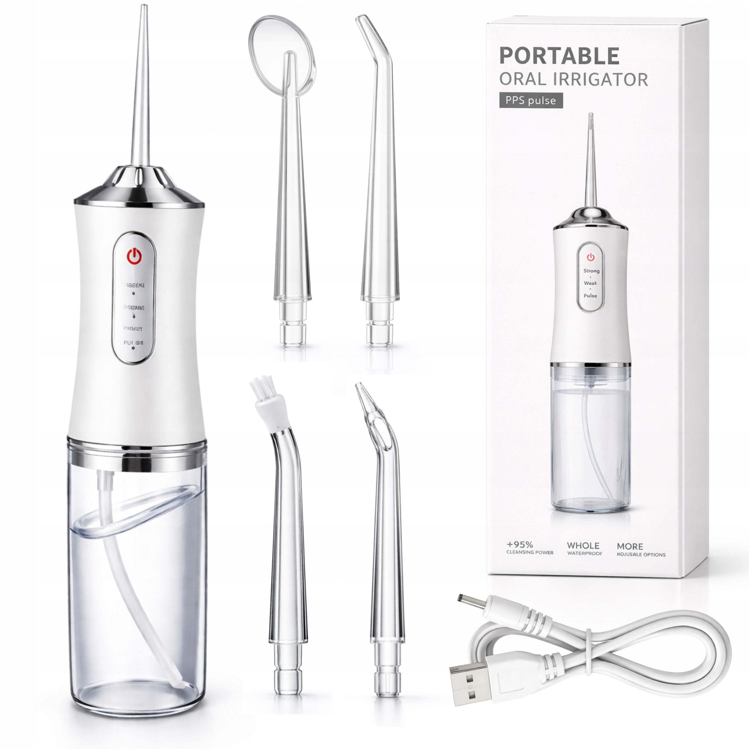 Irygator Do Zębów 3 Tryby+ 4 Dysze Profesjonalny Bezprzewodowy Instrukcja