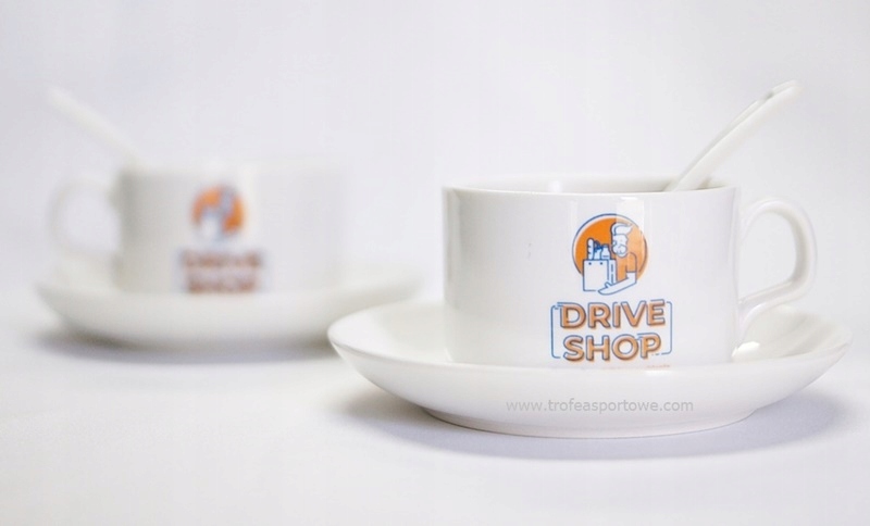 Filiżanka DO FIRMY kawiarni z WŁASNYM nadrukiem Kolor biały