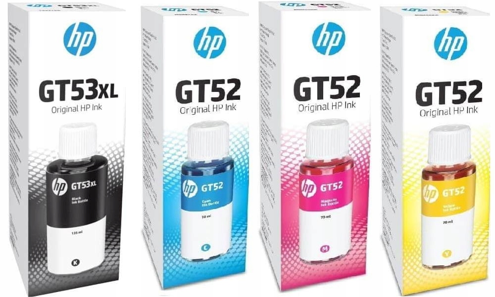 

4x tusz org Hp GT53 XL+GT52 Cmyk 5810 5820 310 410