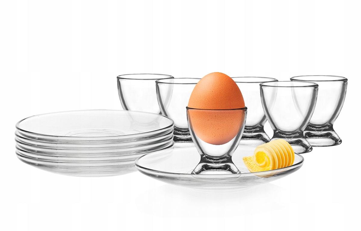 ZESTAW 6x PODSTAWKI KIELISZKI POD JAJKO + SPODKI Rodzaj kieliszek