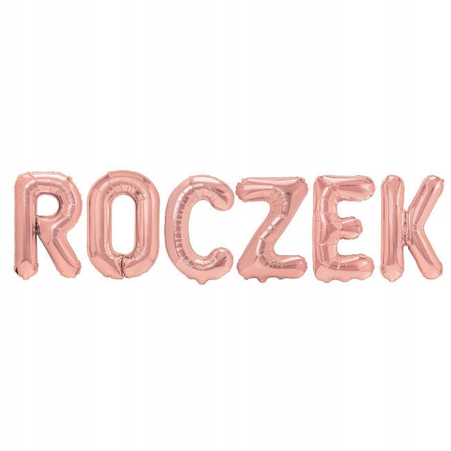 

Balon foliowy napis Roczek różowe złoto