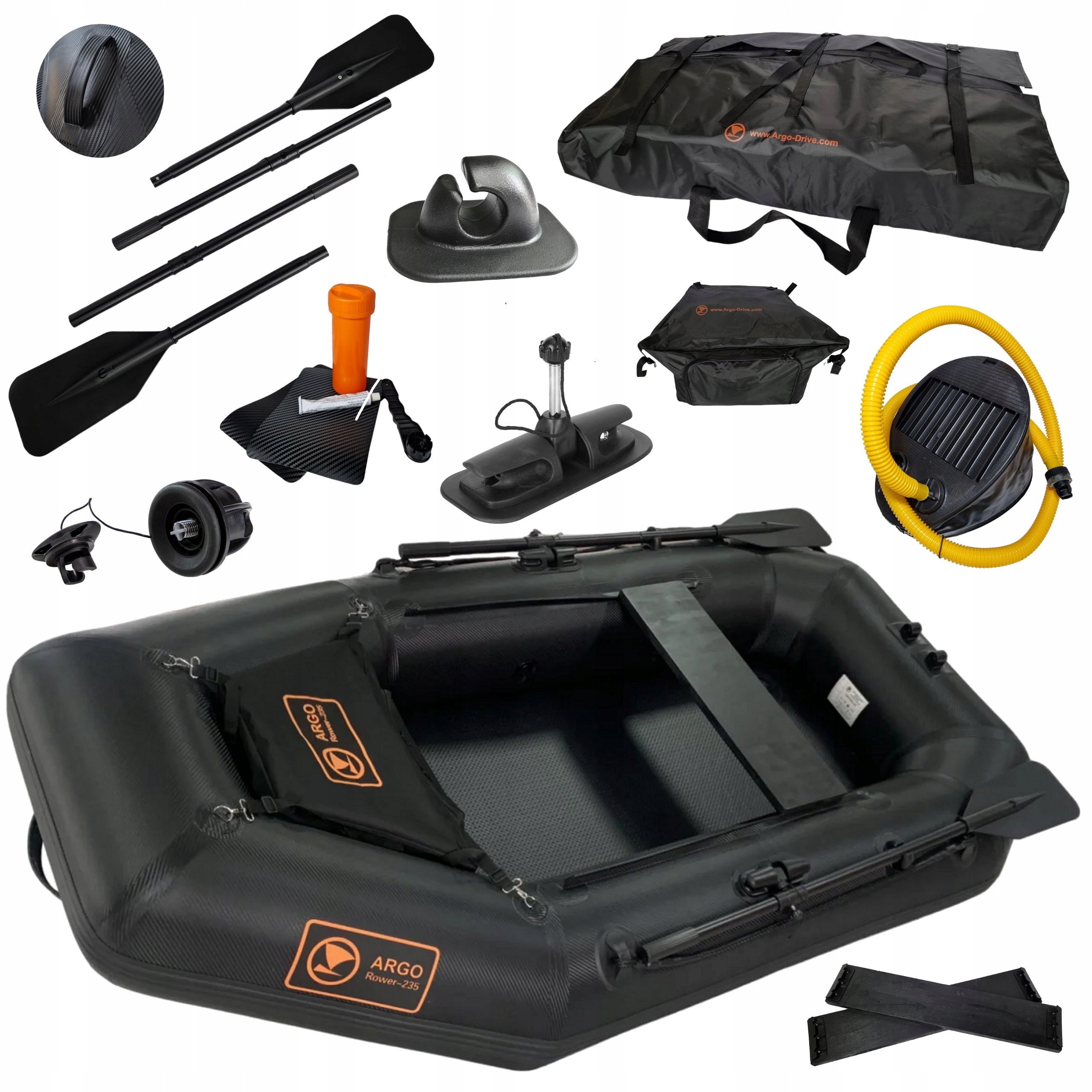 Raft Argo-kolo 265 Airdeck Premium Rybářský Loď 2-MÍSTNÁ Pevná