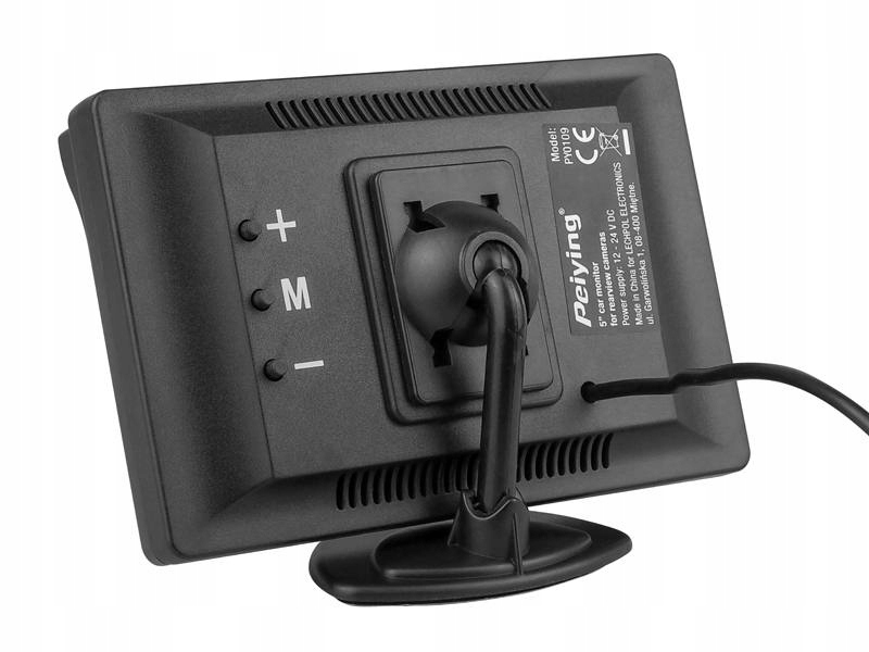 Monitor samochodowy 5'' 12V do kamer Peiying Stan opakowania oryginalne