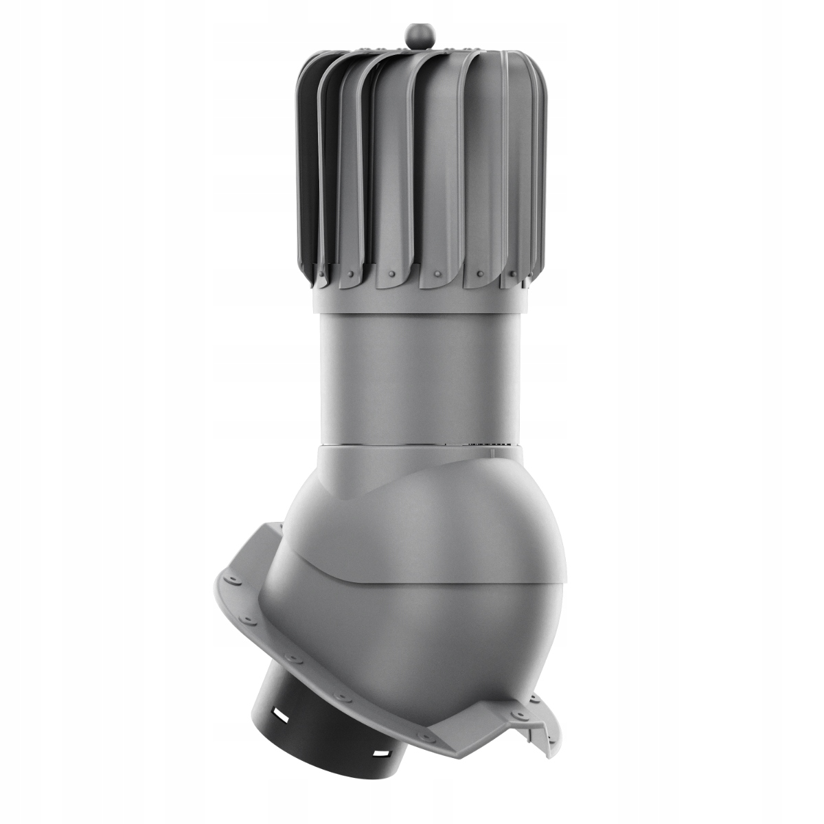 Rotační Větrací komín , prodloužený, průměr 125, Trapézový T35, Grafit 7024