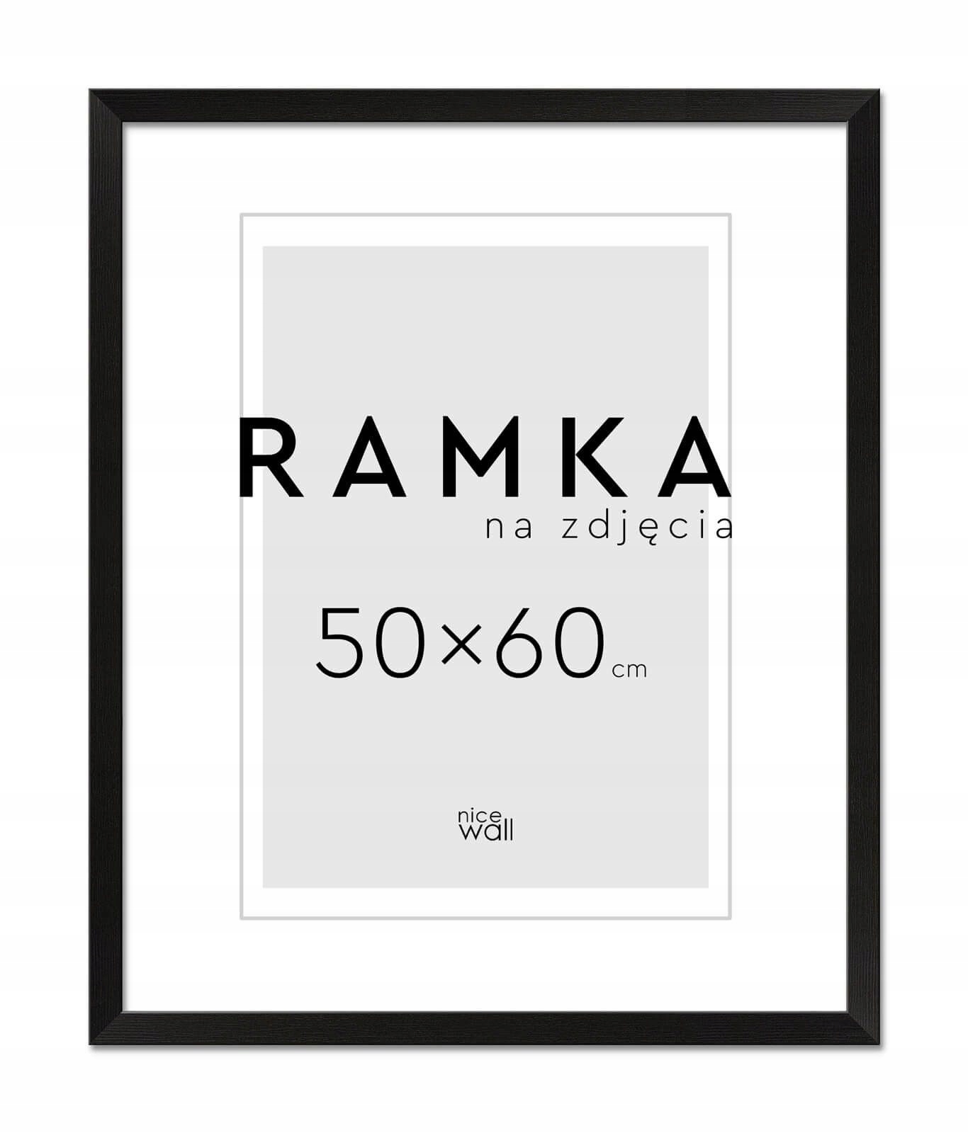 Rámeček na fotografie plakáty 50x60 cm 60x50 Černý