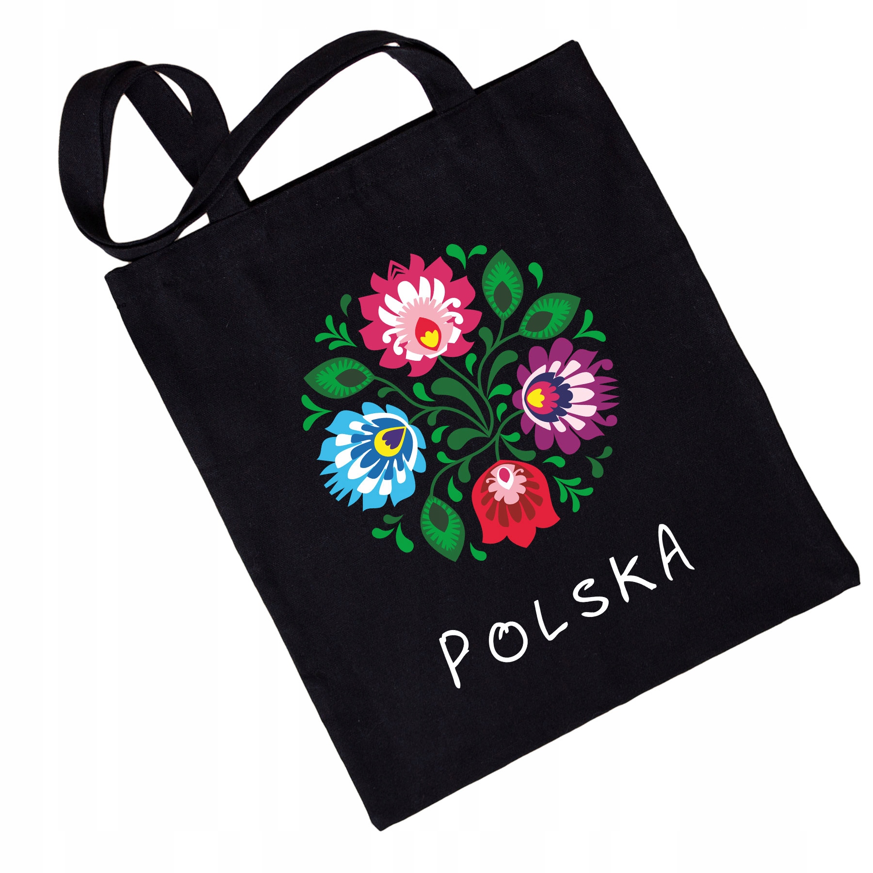 

Torba eko Kwiaty Koło Polska, czarny