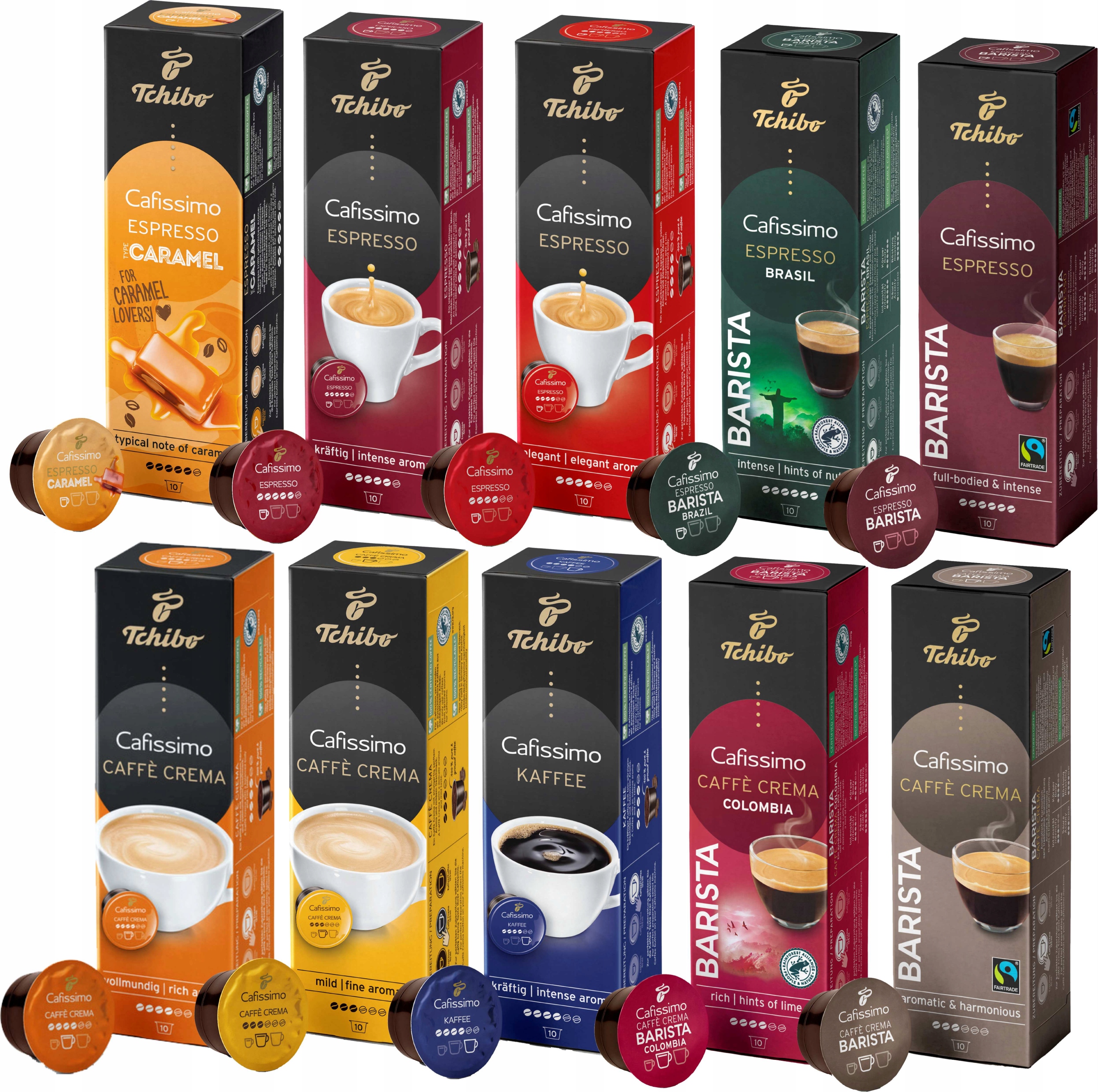 Levně Kapsle Tchibo Cafissimo Set 10x10 MIX XXL