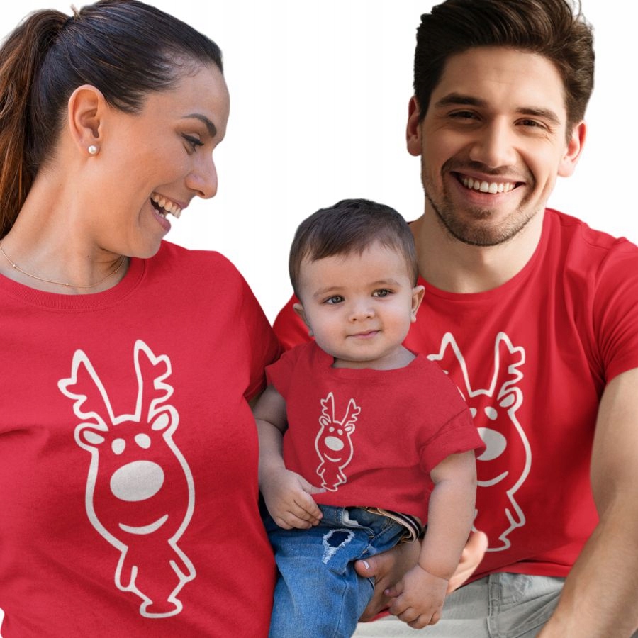 Vánoční trička pro celou rodinu 2+1 Rodinné body trička na sezení