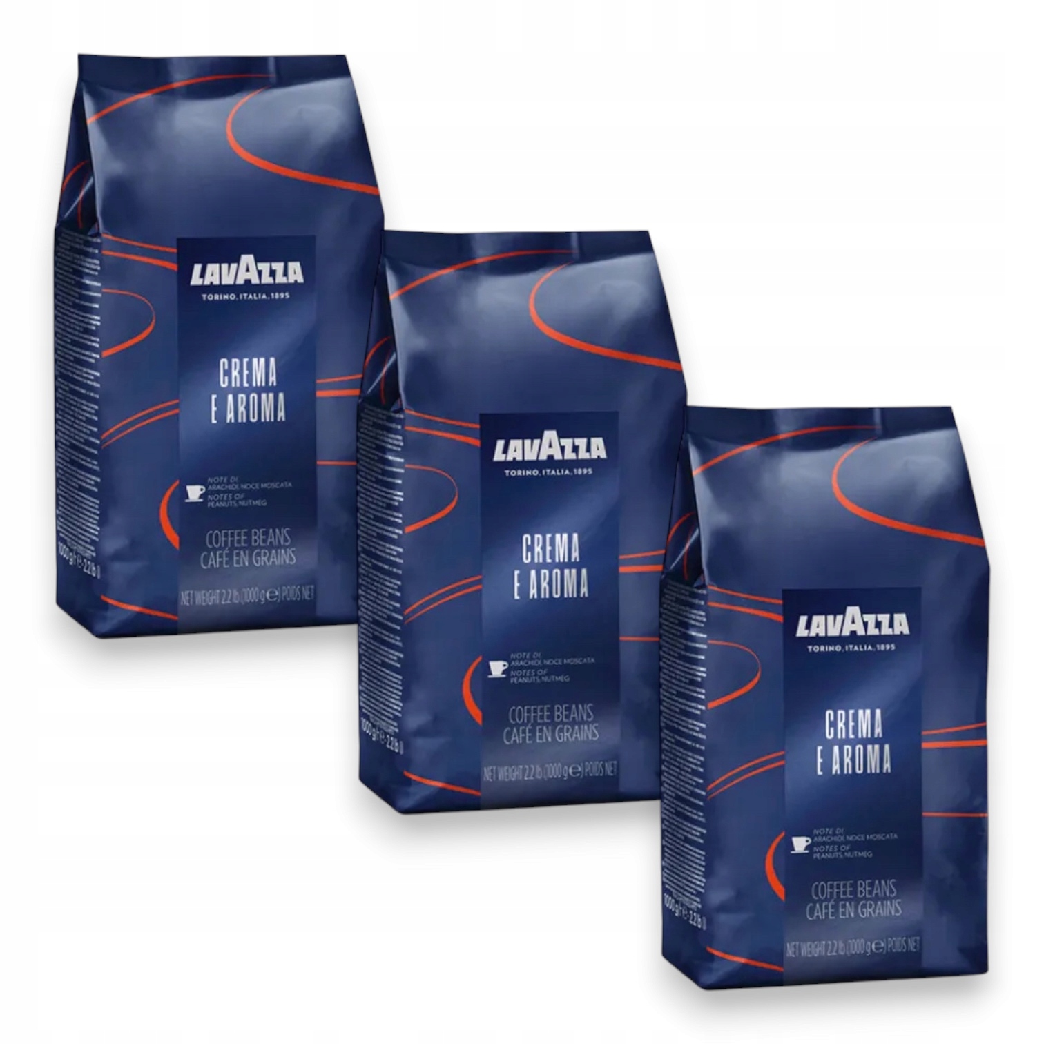 Levně Lavazza Crema e Aroma Blue mix kávových Káva 3x 1000 g