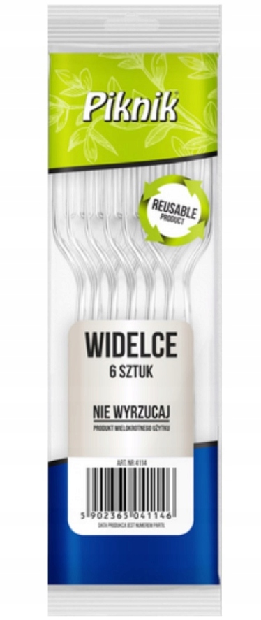 

Widelce Wielokrotnego Użytku Piknik 6 szt