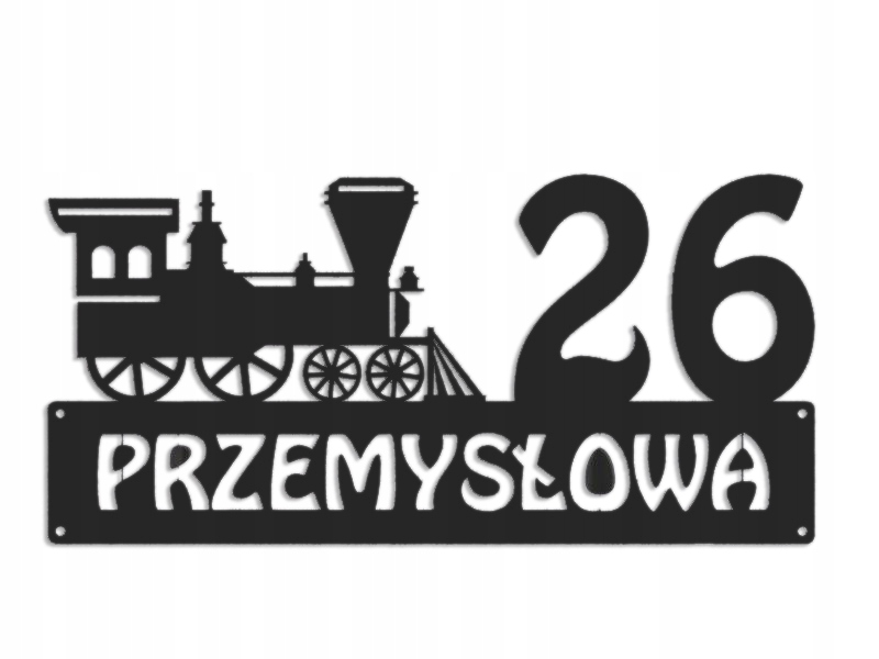 Číslo Na Dom 48 cm Tabuľa Adresa Oceľ 2 mm Priemyselná