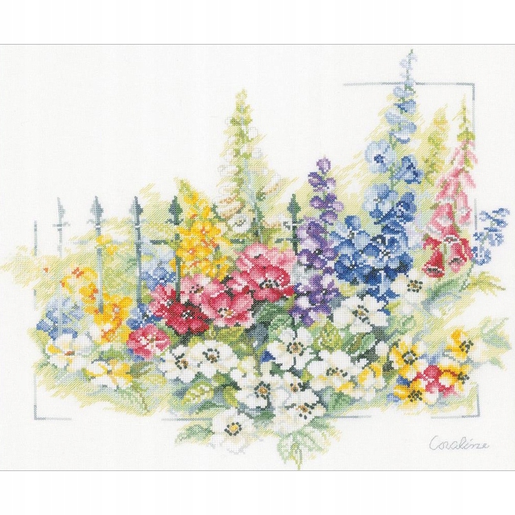 Křížková výšivka Vyšívací sada květin