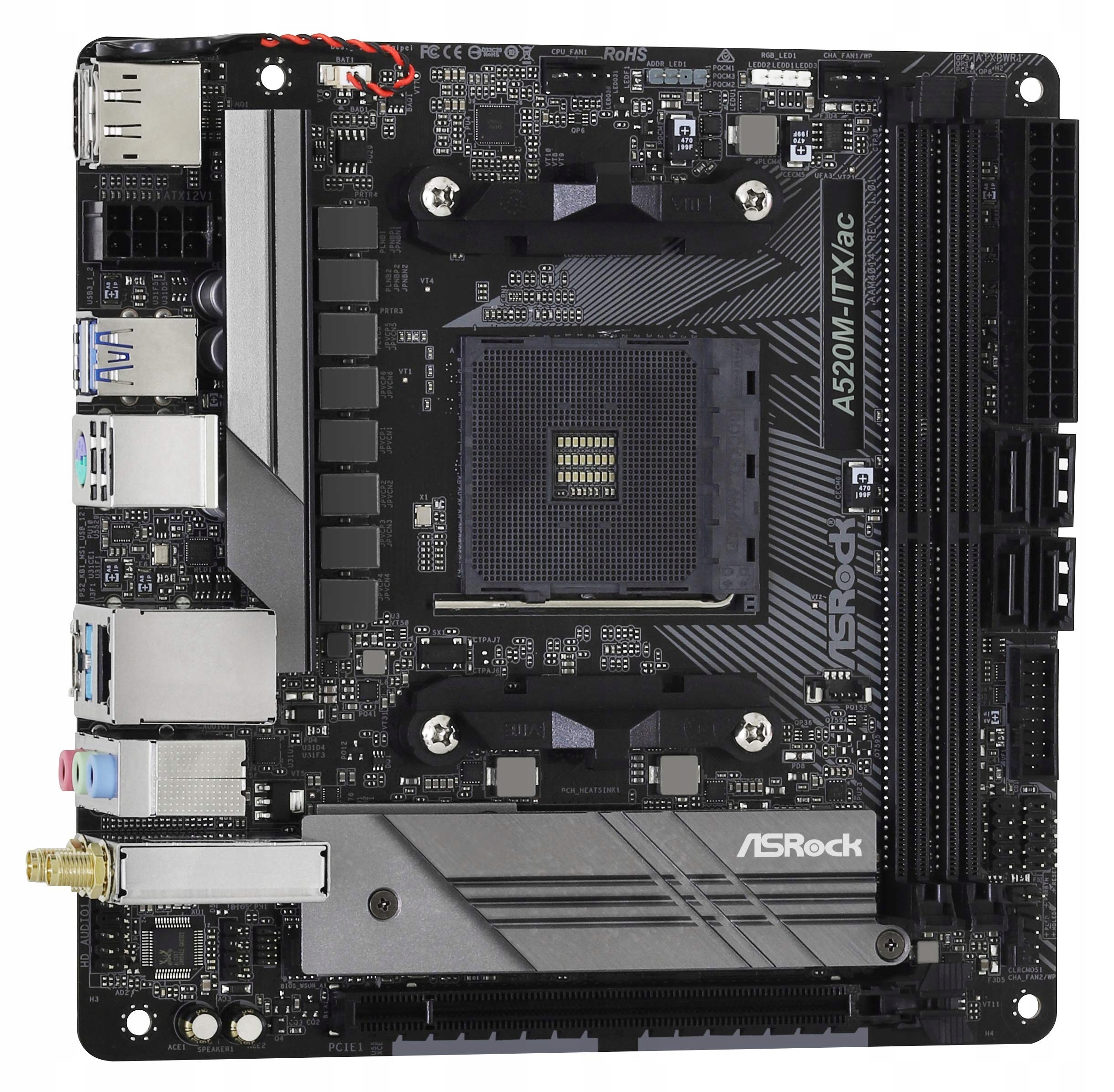 ASROCK A520M-ITX/ac mITX AM4 DDR4 — 8