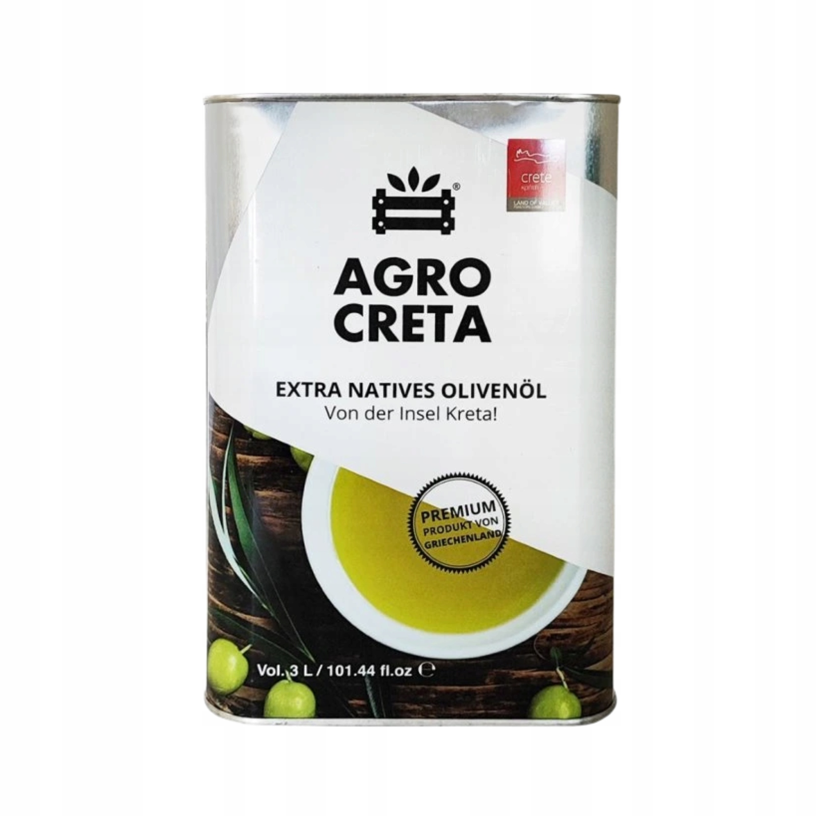 Levně Olivový olej z Kréty jemný Agrocreta 3 l, čerstvé dodání 04.2027