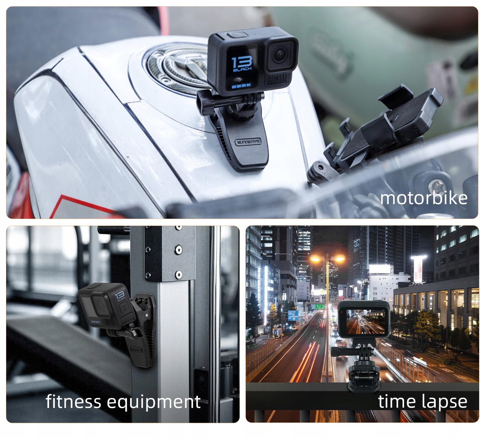 Uchwyt Magnetyczny Do Kamery Sportowej Na Plecak Rower GoPro DJI HAFOKO — miniatura 7
