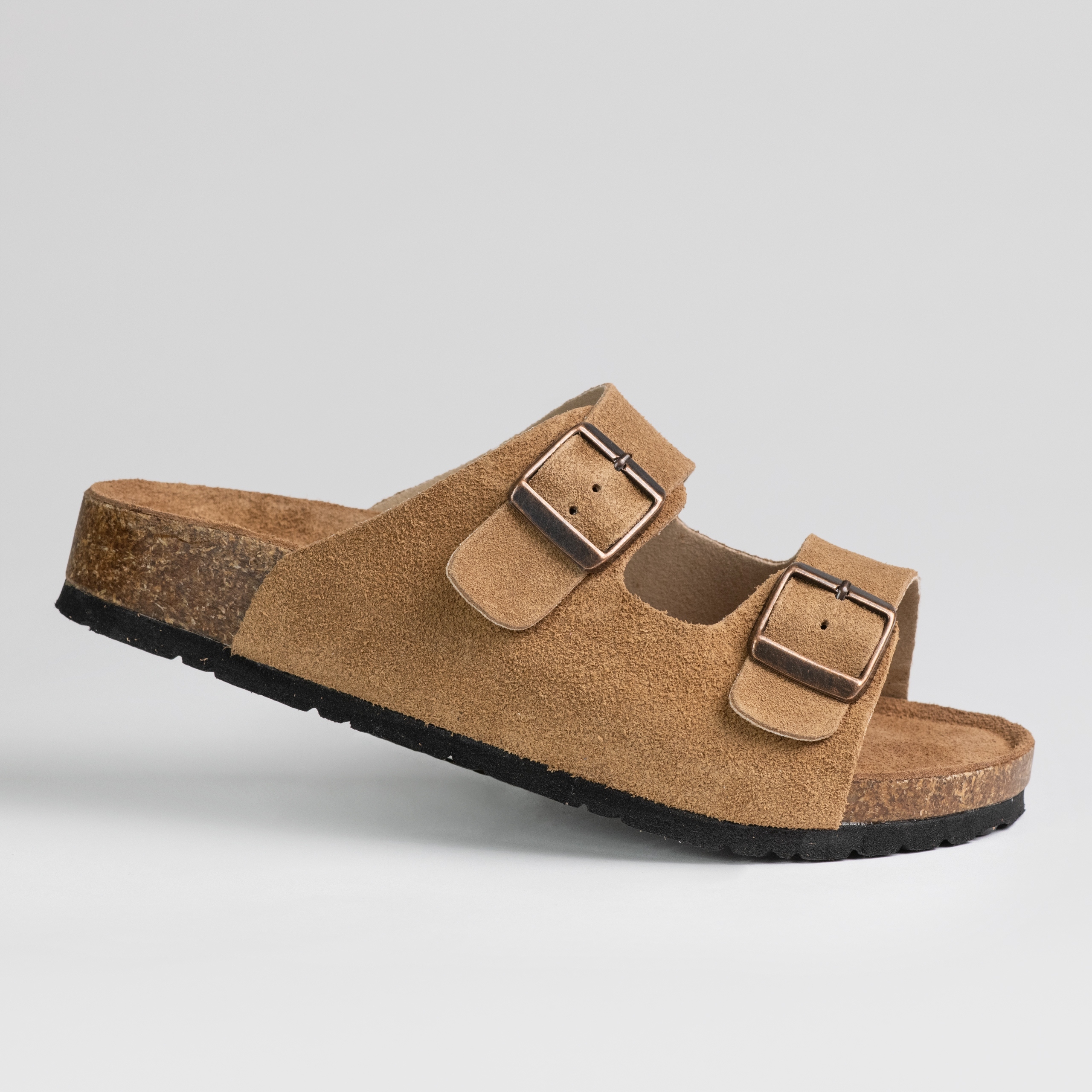 Nazouváky z přírodní kůže Goodin GD-XF-1001 Karamel semiš 40