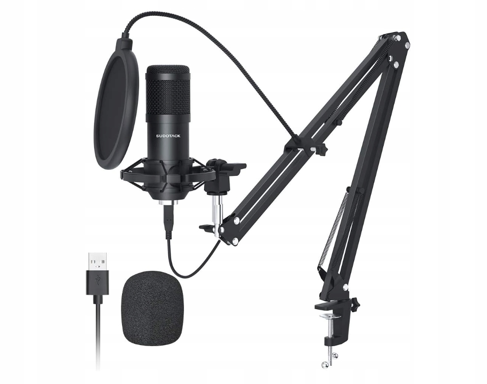 Profesjonalny mikrofon do podcastów SUDOTACK