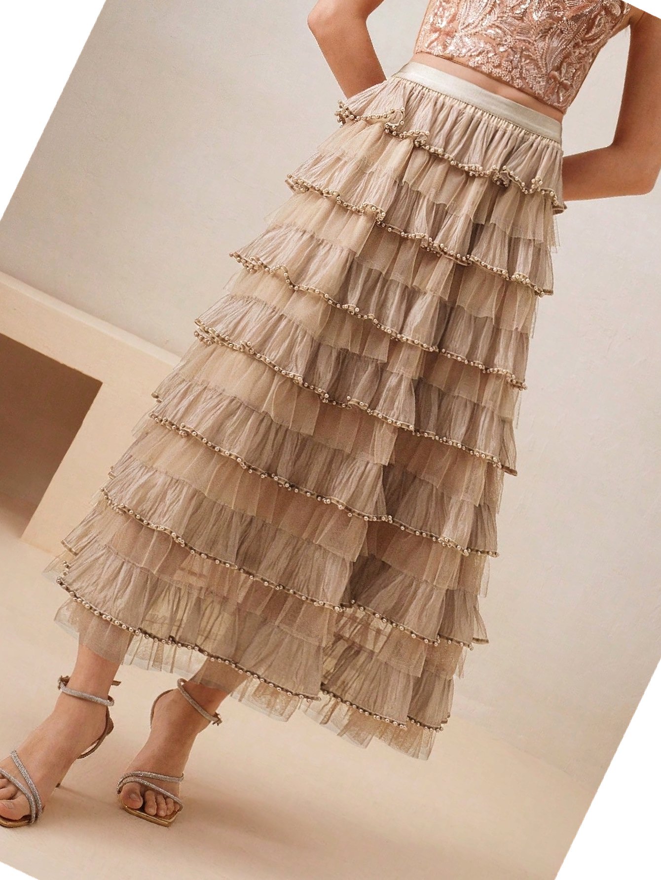 Sukně s volánky Maxi Anewsta L 40