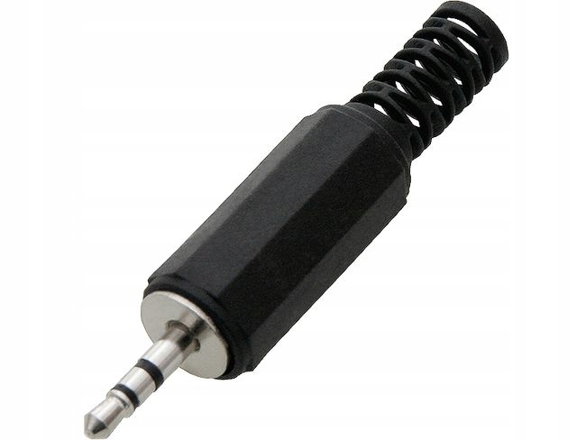 Wtyk jack 3,5mm stereo słuchawkowy (standard-jack) Plastikowy do lutowania