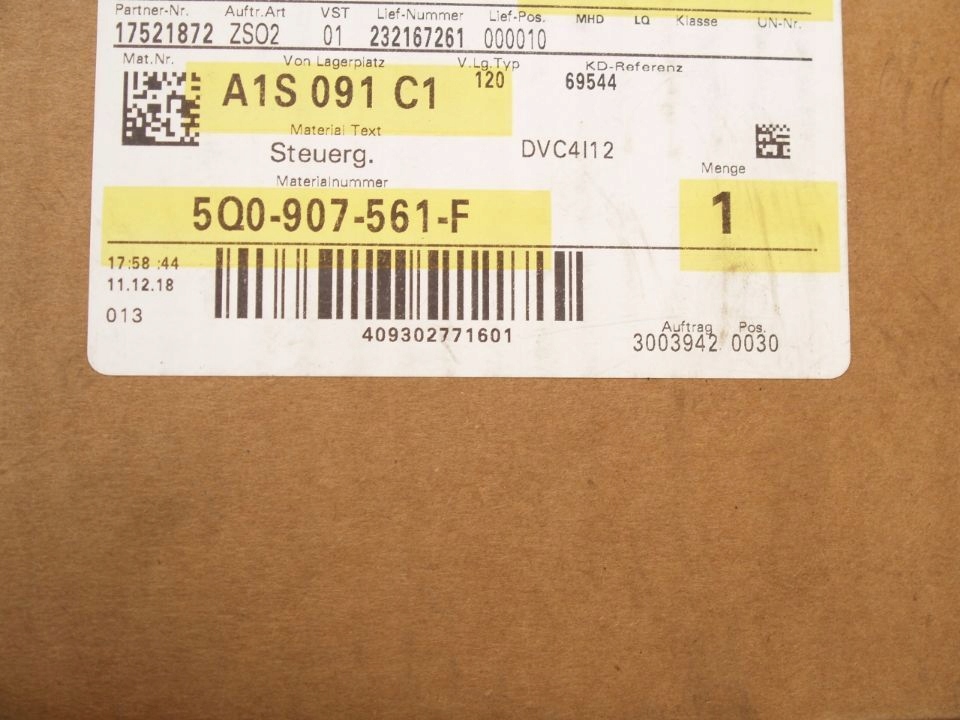 Radar Distronic Sensor 5Q0907561D Audi Volkswagen Seat Skoda