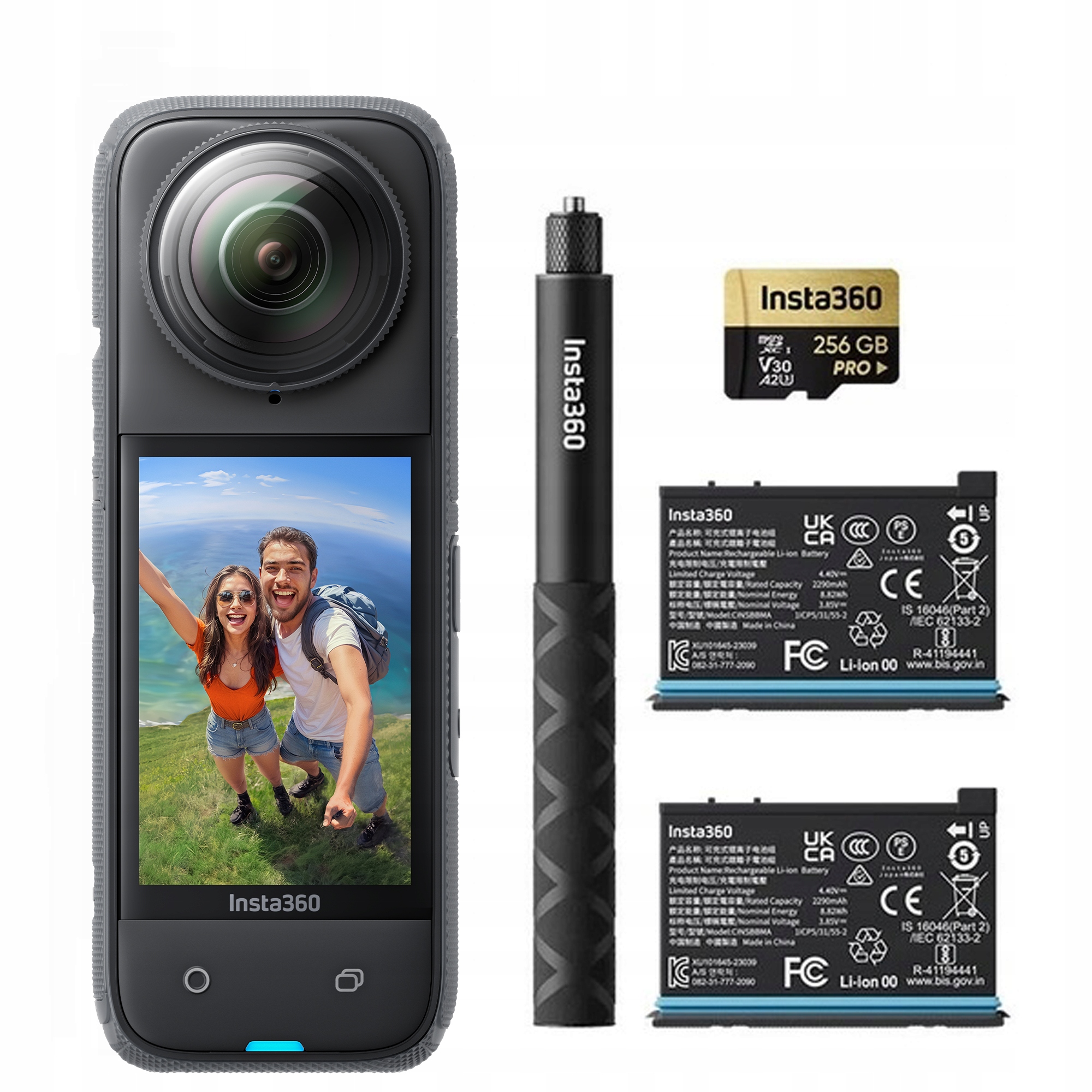 Vodotesná športová kamera 8K 360° Insta360 X4 Sada Adventure
