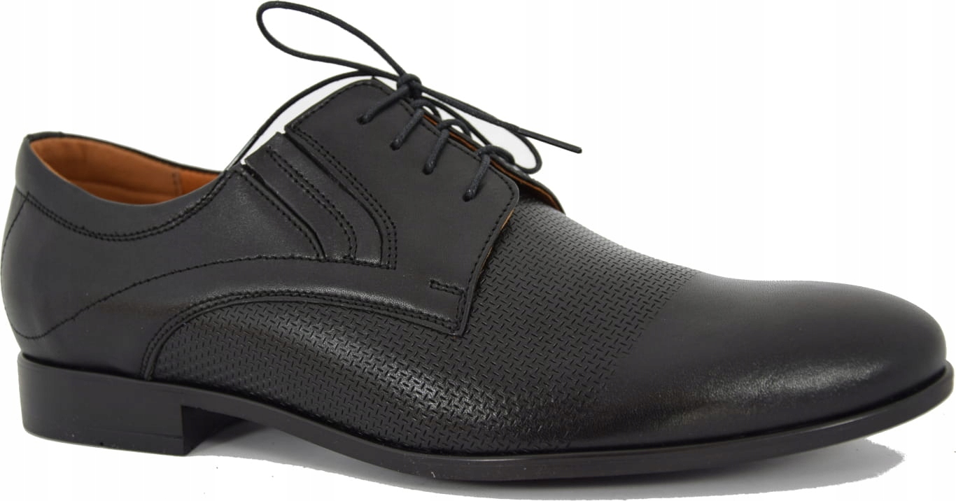 Elegantní pánské kožené polobotky černé pohodlné Agda 1012/1 VEL.47