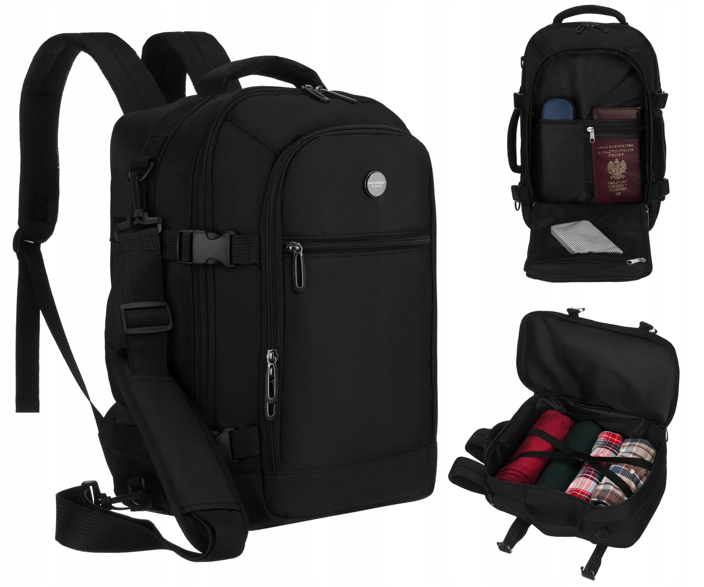 Plecak podręczny do samolotu Ryanair 40x20x25 bagaż torba podróżny Peterson