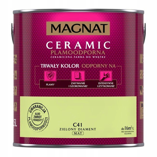

Farba Magnat Ceramic C41 Zielony Diament 5L